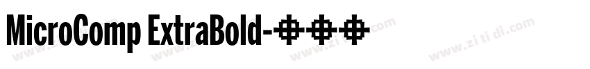 MicroComp ExtraBold字体转换